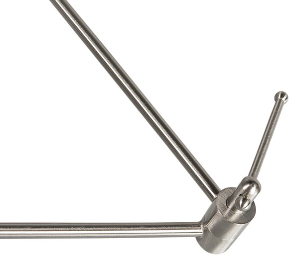 Lampada a sospensione in acciaio con paralume 35 cm bianco regolabile 2 luci - Blitz