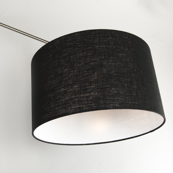 Lampada a sospensione in acciaio con paralume 35 cm nero regolabile 2 luci - Blitz