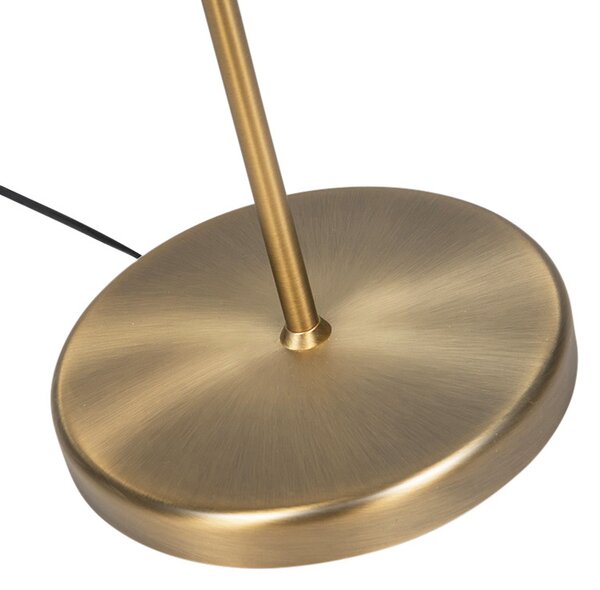 Lampada da terra classica in bronzo con paralume bianco regolabile - Ladas Fix