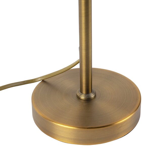Lampada da tavolo bronzo con paralume in velluto coccodrillo 35cm - Parte