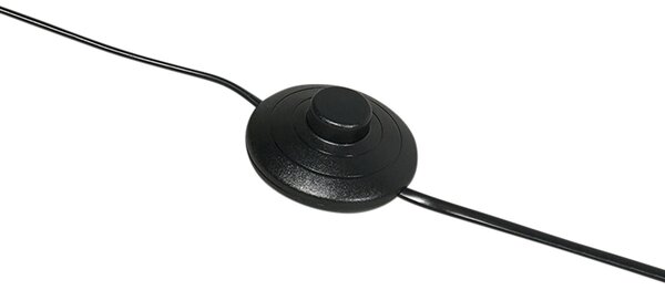 Lampada da terra moderna nera con paralume nero - Ilse