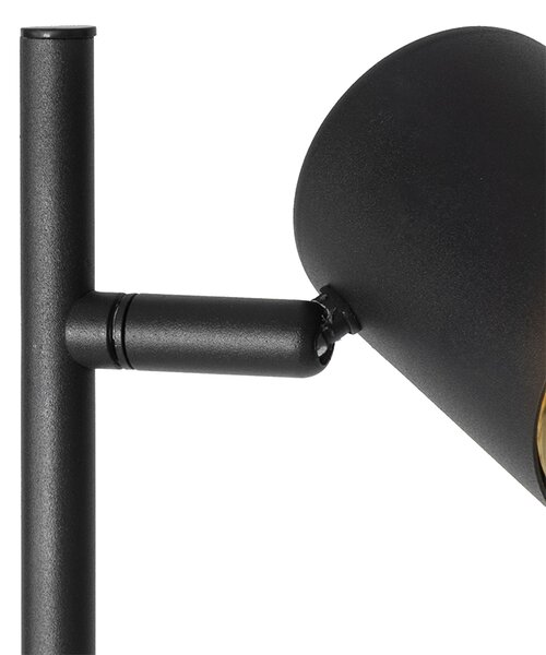 Lampada da terra moderna nera a 3 luci - Jeana