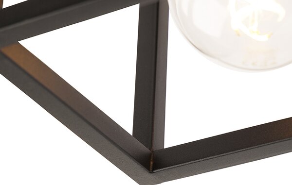 Plafoniera industriale nera 99,5 cm 4 luci - Cage