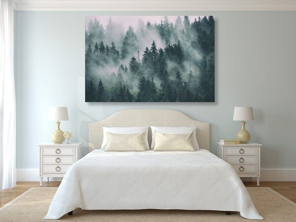 Quadro su tela – Montagne nella nebbia