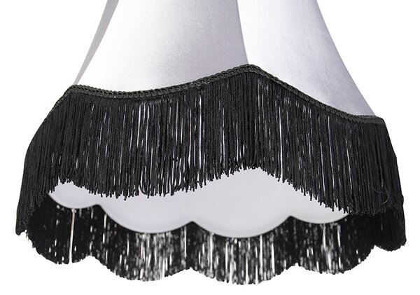 Paralume in seta nero con grigio 45 cm - Granny