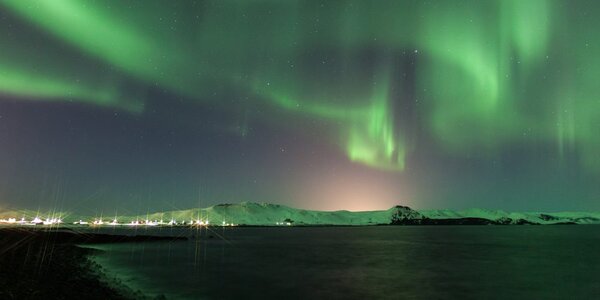 Quadro su tela – Straordinaria aurora verde