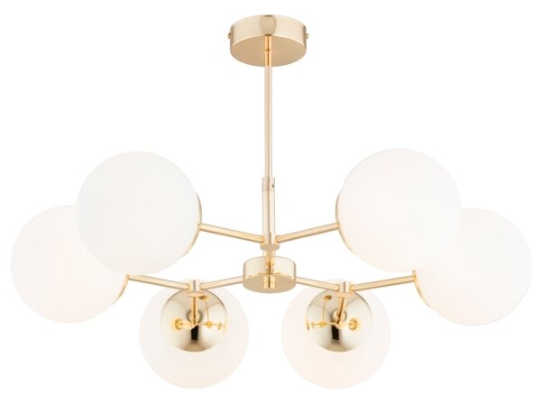 Lampadario on a pole FOTON 6xE14/40W/230V oro/bianco