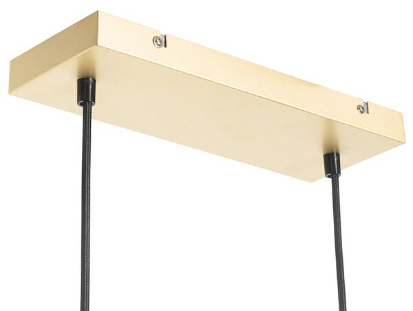 Lampada a sospensione di design oro con vetro bianco 4 luci - Aniek