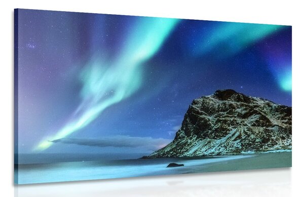 Quadro su tela – Aurora boreale in Norvegia