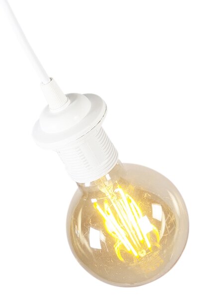 Lampada a sospensione rustica bianca - Feather