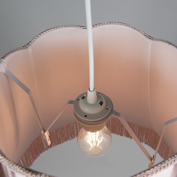 Set di 4 lampade a sospensione retrò rosa 45 cm - Granny
