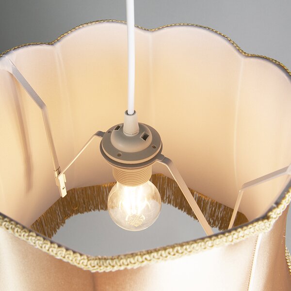 Set di 4 lampade a sospensione retrò oro 45 cm - Granny