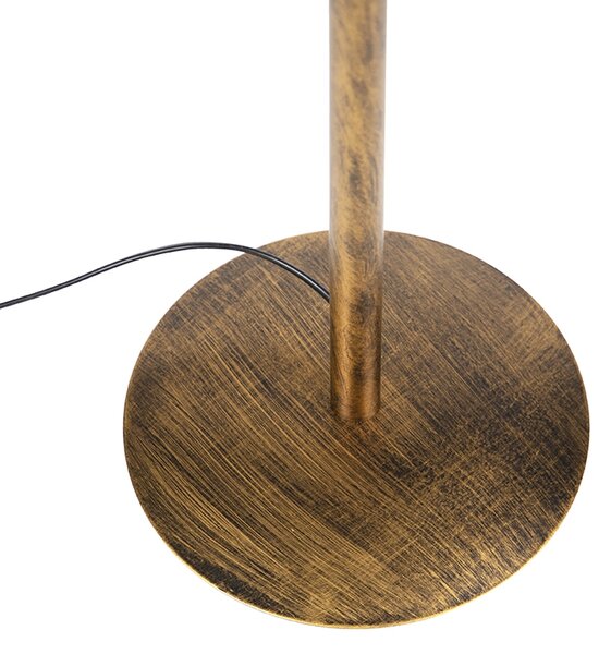 Lampada da terra vintage oro con paralume rosso 40 cm - Simplo
