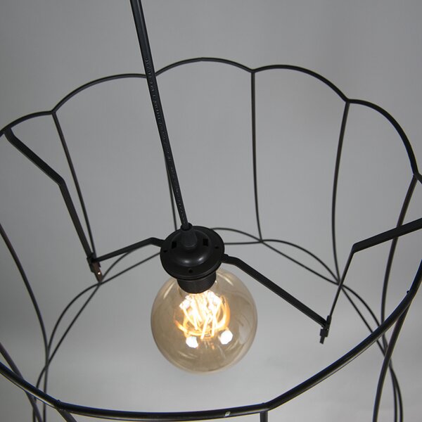 Lampada a sospensione retrò nera 50 cm - Granny Frame