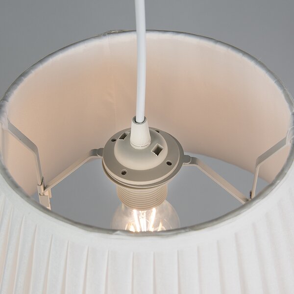 Lampada a sospensione retrò bianca 35 cm - Plisse