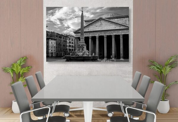 Quadro su tela – Basilica romana in bianco e nero
