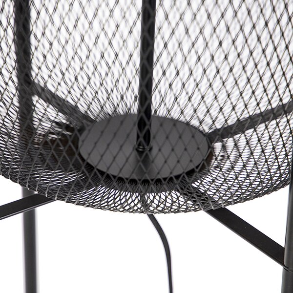 Lampada da terra moderna nera - Bliss Mesh