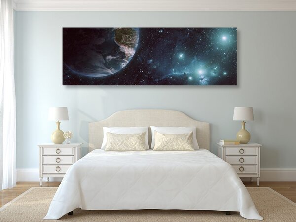 Quadro su tela – Spazio e globo terrestre