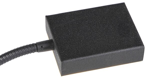 Lampada da terra moderna nera con LED e dimmer con luce di lettura - Jazzy