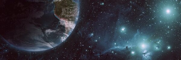 Quadro su tela – Spazio e globo terrestre