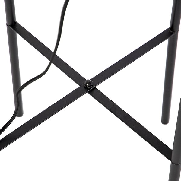 Lampada da terra moderna nera - Bliss Mesh