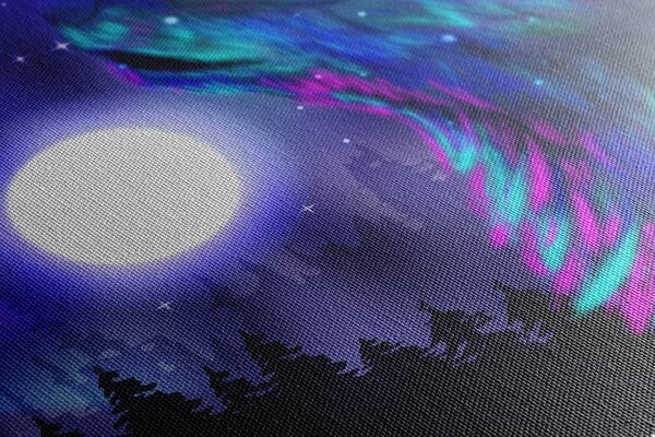 Quadro su tela – Luna dei lupi