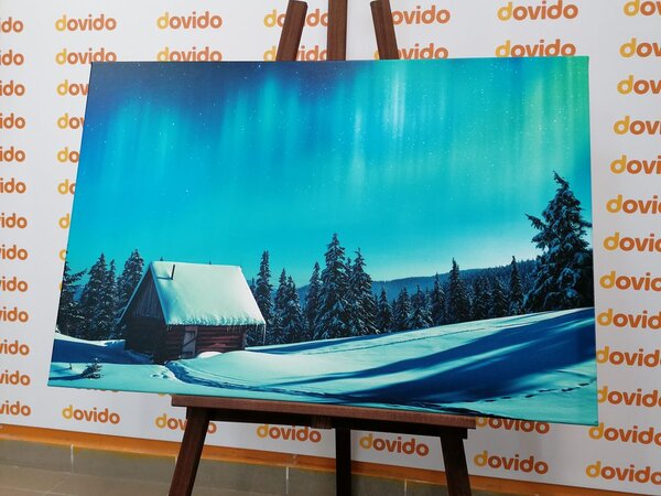 Quadro su tela – Paesaggio invernale fiabesco