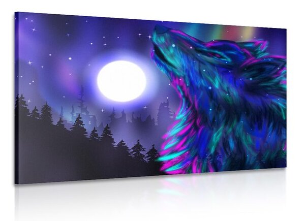 Quadro su tela – Luna dei lupi