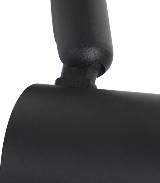Sistema di illuminazione a binario moderno con 5 faretti nero 1 fase - Iconic Jeany