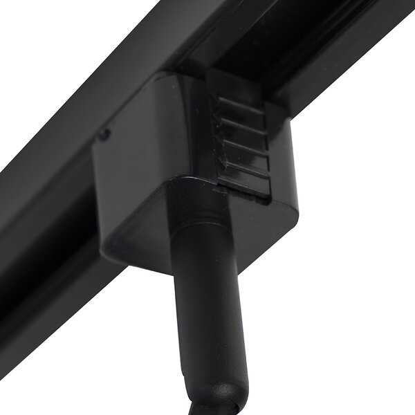 Sistema di illuminazione a binario moderno con 5 faretti nero 1 fase - Iconic Jeany