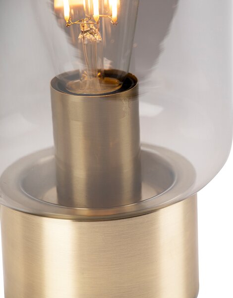 Lampada da tavolo di design in ottone con vetro fumé - Bliss Cute