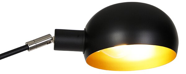Lampada da terra di design nera 5 luci - Sixties