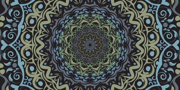 Stampa su tela – Mandala astratta in stile vintage