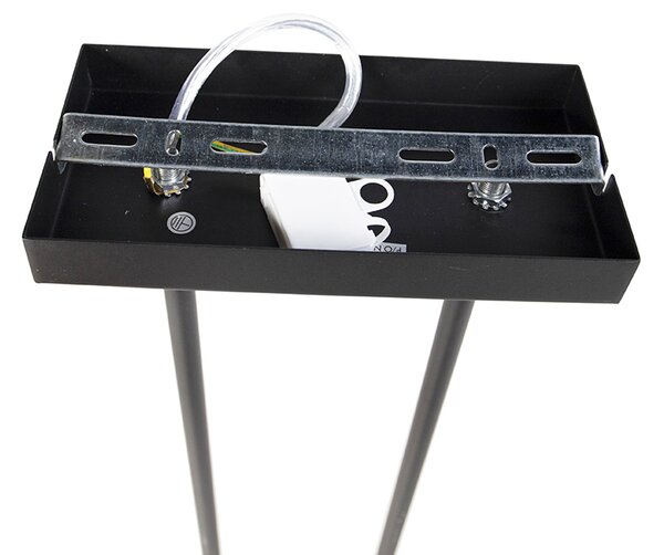 Lampada a sospensione nera senza paralume - Combi 3 Deluxe