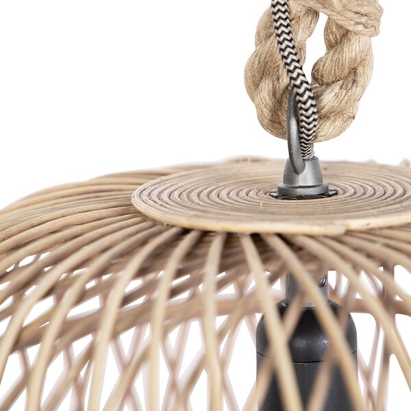 Lampada a sospensione in rattan rustica - Calamus