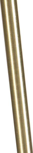 Lampada da terra oro/ottone con paralume in velluto pavone 40/40 cm - Parte
