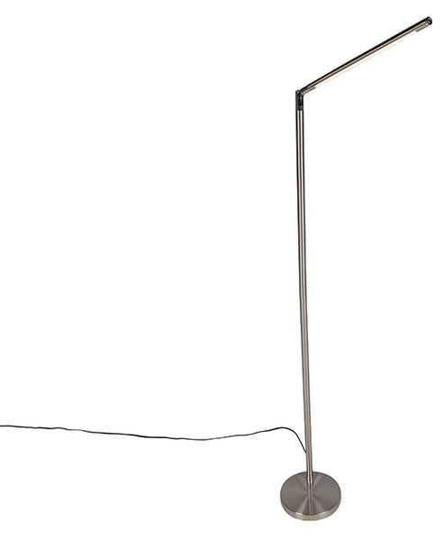 Lampada da terra moderna in acciaio con LED - Berdien