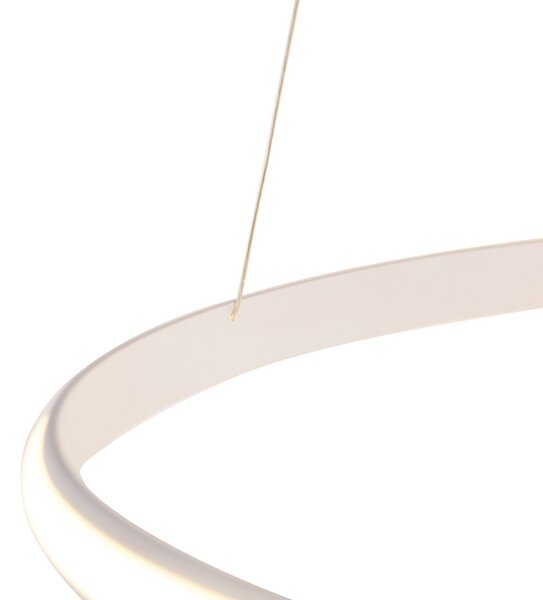 Lampada a sospensione moderna bianca 74 cm con LED dimmerabile - Rowan
