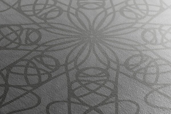 Quadro su tela – Ornamento circolare grigio