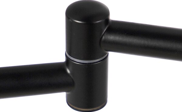 Specchio da bagno di design nero con LED regolabile IP44 - Vicino
