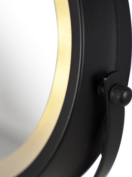 Specchio da bagno di design nero con LED regolabile IP44 - Vicino