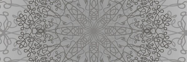 Quadro su tela – Ornamento circolare grigio