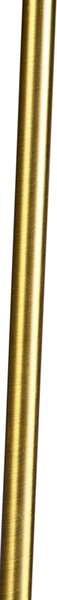 Lampada da terra in bronzo con paralume in lino color tortora 45 cm regolabile - Parte