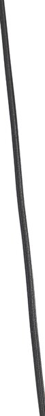 Lampada a sospensione di design nera con vetro ambrato 3 luci 226 cm - Qara