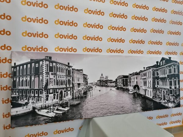 Quadro su tela – Famosi canali di Venezia in bianco e nero