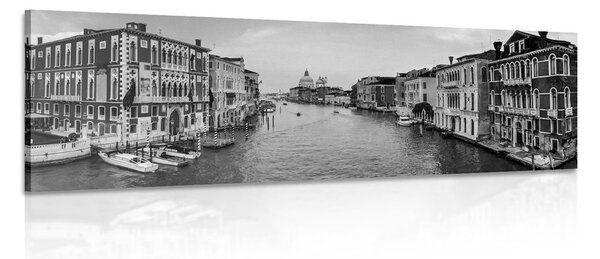 Quadro su tela – Famosi canali di Venezia in bianco e nero