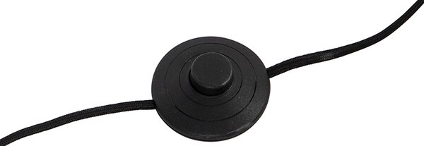 Lampada da terra di design nera con vetro fumé - Dome