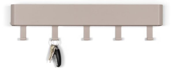 Attaccapanni da parete grigio tortora in metallo con scaffale 52 cm Dax Play – Spinder Design