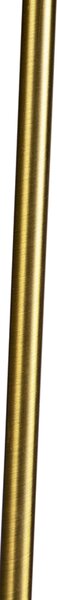 Lampada da terra in bronzo con paralume in lino bianco 45 cm regolabile - Parte