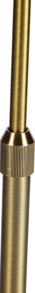 Lampada da terra in bronzo con paralume in lino bianco 45 cm regolabile - Parte